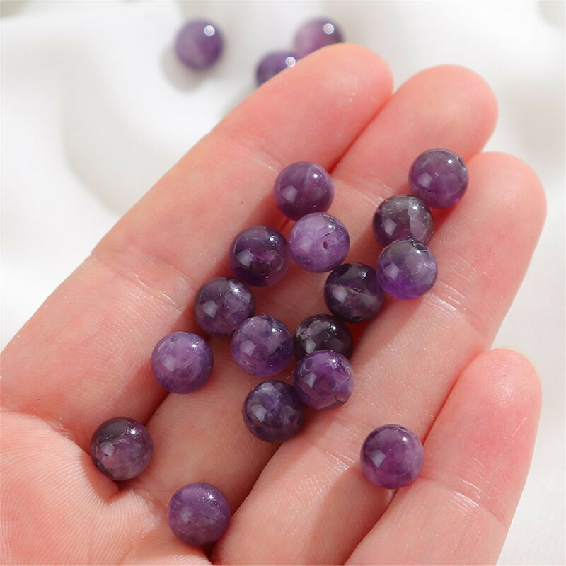 Perle di ametista naturale perline perline perline fatte a mano fai da te braccialetto di perline collana gioielli accessori materiali