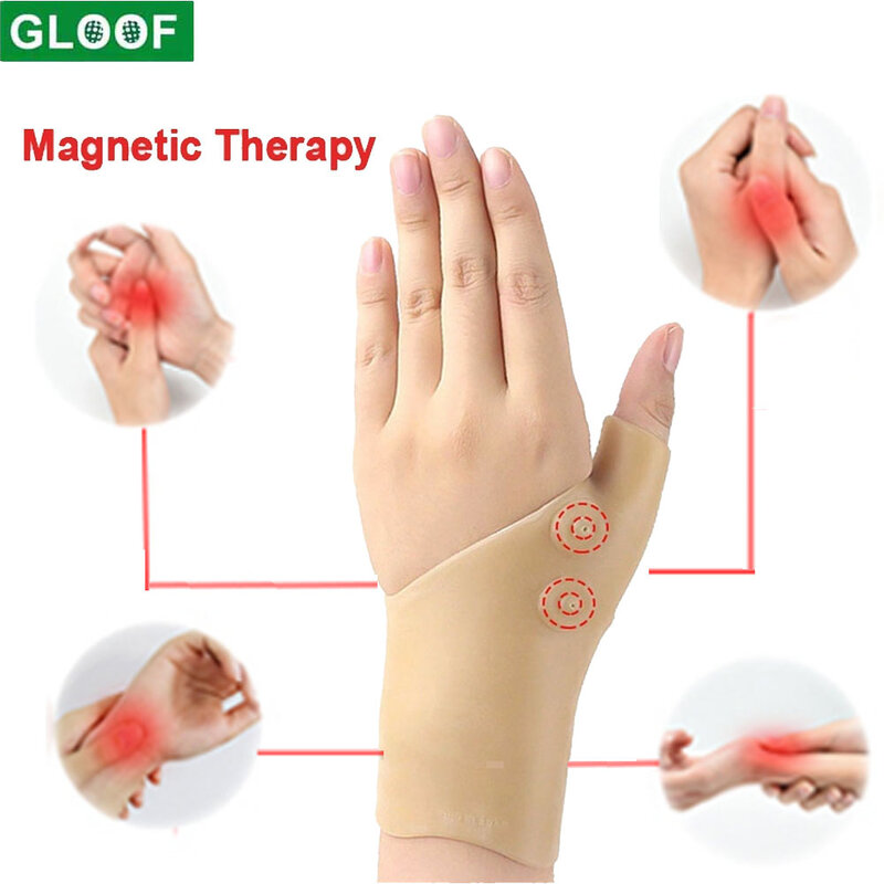 1Pcs Golfer Magnetic Therapy ถุงมือข้อมือซิลิโคนโรคข้ออักเสบบรรเทาอาการปวดถุงมือข้อมือรักษาข้อต่อความดัน ...