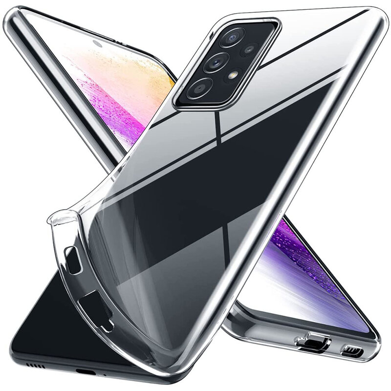 Противоударный чехол для Samsung, Galaxy A73, A53, A33, A23, A13, силикон, ТПУ, сверхтонкий, прозрачный