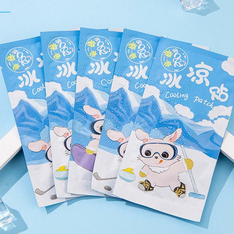 Cool Patches For Fever 2pcs Cartoon Cooling Fever Patch Ice Crystal Self Adhesive Cooling Pad For Forehead Neck Temple
