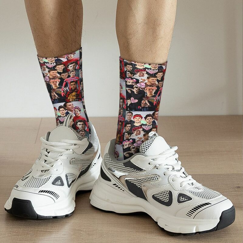 Коллажи Tom Holland, Супермягкие чулки в стиле Харадзюку, всесезонные длинные носки, аксессуары для подарка на день рождения унисекс