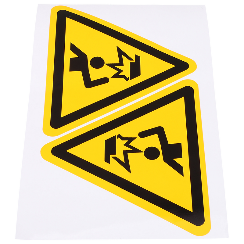 2 szt. Oglądaj znaki ostrzegawcze Etykieta ostrzegawcza Naklejki na etykiety Naklejki kolizyjne na sprzęt fabryczny