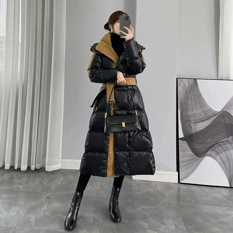 Women's Jacket 2023 New Winter Thick Warm Long Down Jackets for Women Loose Puffer White Feather Coats Female Duck Down Parkas