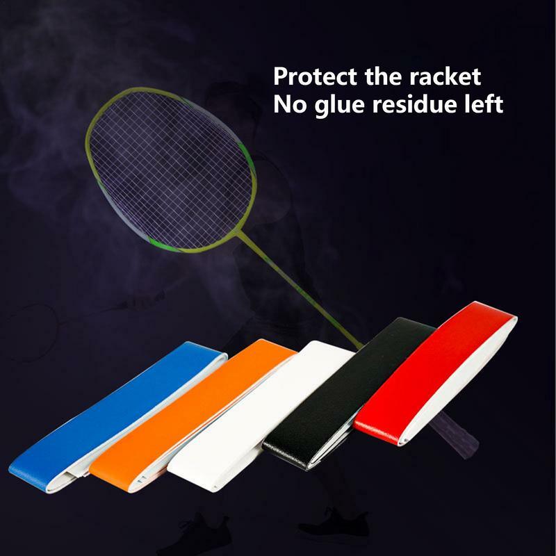Tennis Tape Racket Hoofdbeschermer Sticker Naadloze Plakken Pu Racket Bescherming Tape Racket Frame Stickers Verdikte Slijtvast