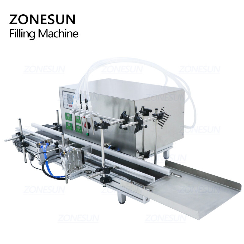 ZONESUN Filling Machine Automatic Desktop CNC Peristaltic Pump Liquid With Conveyor Perfume Bottle Water Making  Filling Machine