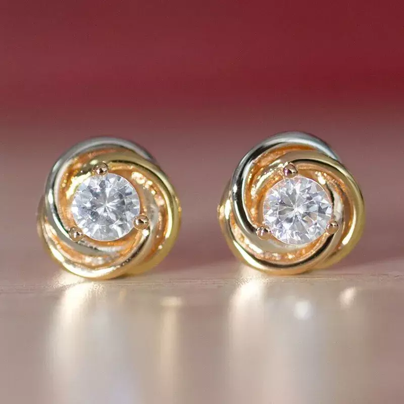 Minimalist Design S925 Sterling Silver Trinity Single Diamond Earrings Women's Necklace Fashion Luxury Brand Party Jewelry