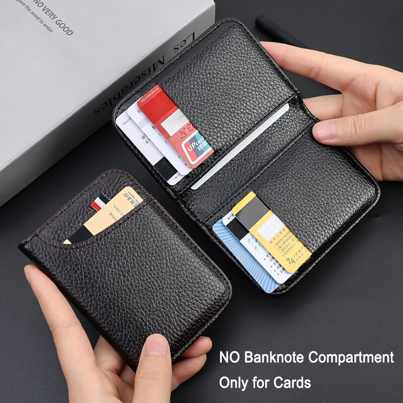 Portafoglio portatile Super sottile morbido in pelle PU Mini portafoglio per carte di credito porta carte di credito portafoglio da uomo portafogli corti sottili