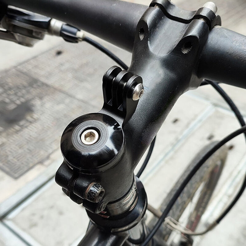 Kit de adaptador de montaje de cámara de auriculares de bicicleta, soporte de vástago de bicicleta con brazo de extensión para auriculares de bicicleta de 28,6mm, accesorios de vástago, 1pc