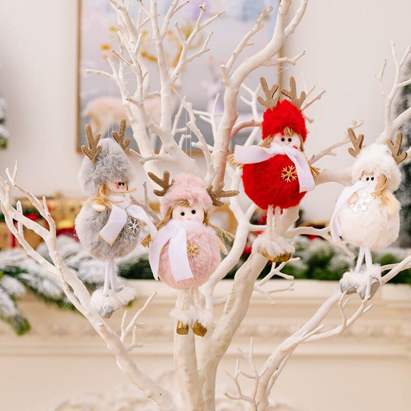 Decorações de árvore de natal festa prop natal pingente cena layout adicionar atmosfera útil tamanho pequeno enfeites de boneca de natal