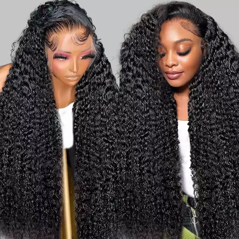 Wig rambut dalam 250% gelombang besar longgar 13x6 HD renda Frontal Wig Brasil 30 inci 13x4 Wig rambut manusia depan renda keriting air untuk wanita