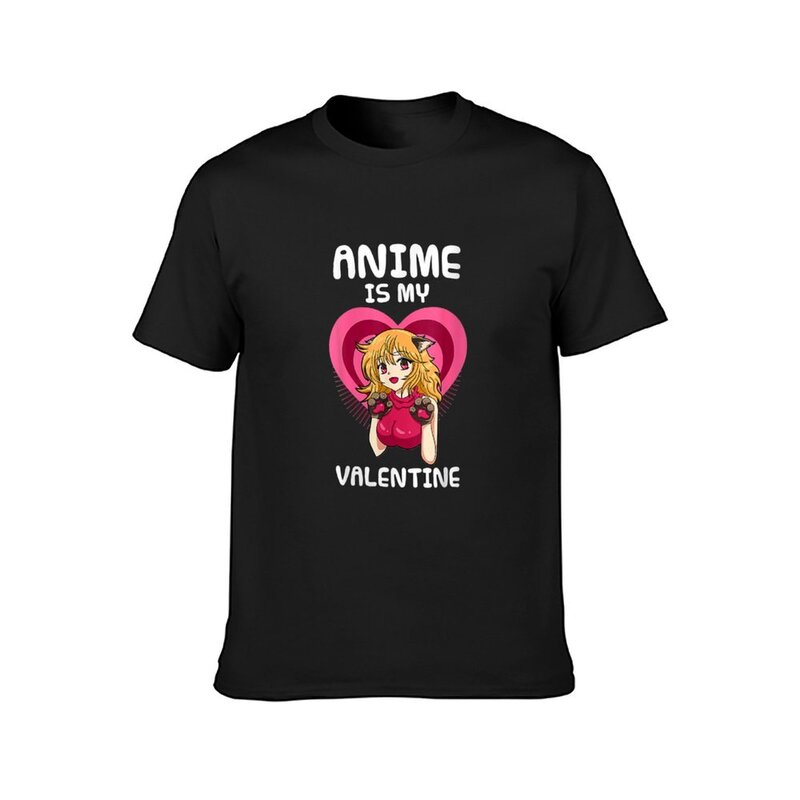 여성 애니메이션 Is My Valentine 카와이 일본 연인 발렌타인 데이 티셔츠, 소년 그래픽 크고 키 큰 티셔츠