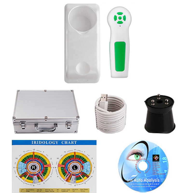 household clinical use 3d body health scanner machine 12 MP iriscope iridology camera iris analyzer