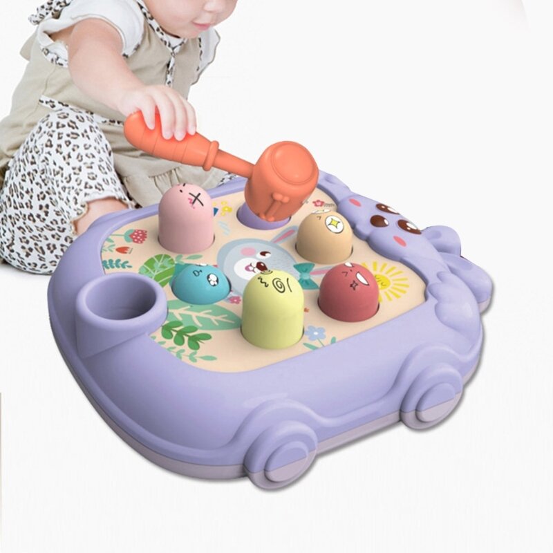 Montessori WhackAMole Spielzeug, lustiges Hämmerspielzeug für Training der Feinmotorik, Tischspiel, P31B