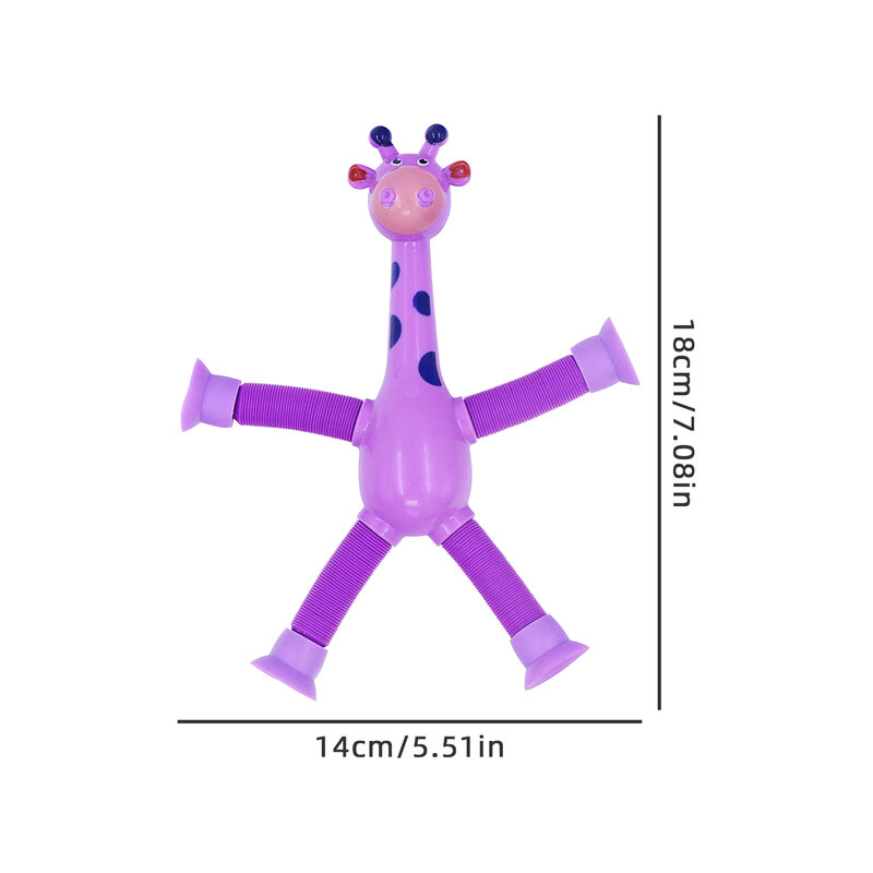 Zabawkowa żyrafa z przyssawkami teleskopowymi 4 szt. Zabawkowych przyssawek Fidget, zabawki sensoryczne dla dorosłych
