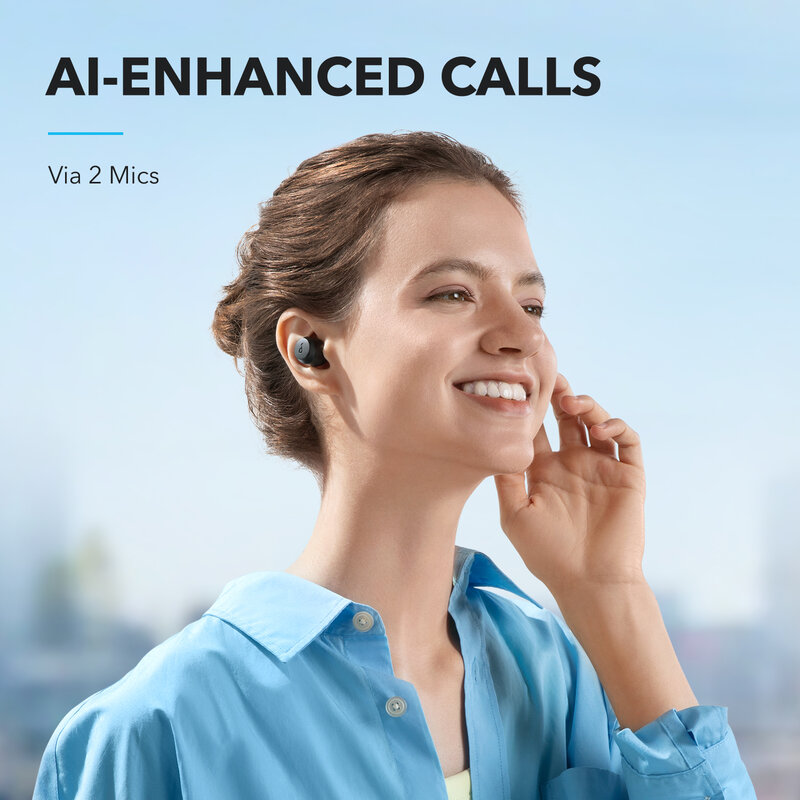 Anker-auriculares inalámbricos A20i True soundcore, por Bluetooth 5,3, aplicación soundcore, sonido personalizado, 28H de tiempo de reproducción, resistentes al agua