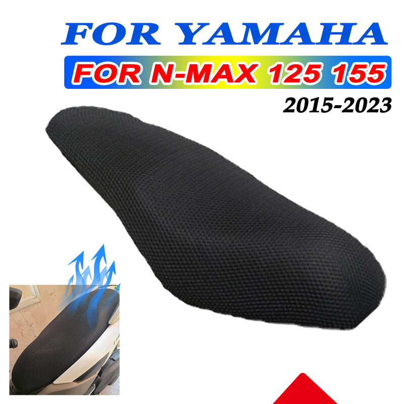 Cojín de asiento de motocicleta con aislamiento térmico, Protector de malla transpirable para Yamaha N-MAX, NMAX 155, 125, NMAX155, NMAX125, piezas