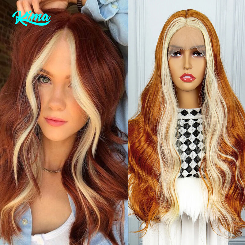Perruque Lace Front Wig Body Wave synthétique à reflets, perruque tendance populaire à la mode pour femmes, style ultraviolet 03