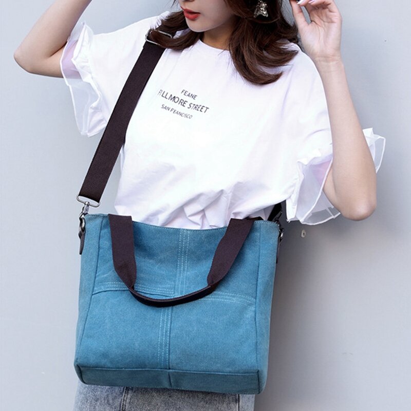 Bolsas com zíper monocromático para mulheres, bolsa simples, bolsa de ombro, estilo literário
