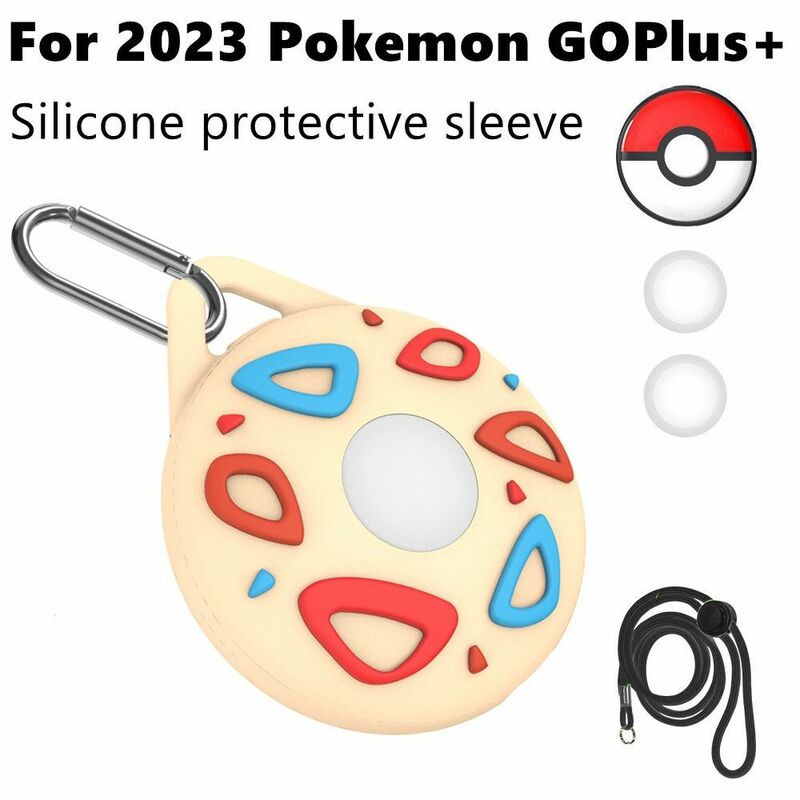 حافظة حماية من السيليكون لهاتف Pokémon Go Plus Plus ، على طراز الرسوم المتحركة ، غطاء مضاد للصدمات مضاد للماء بحبل