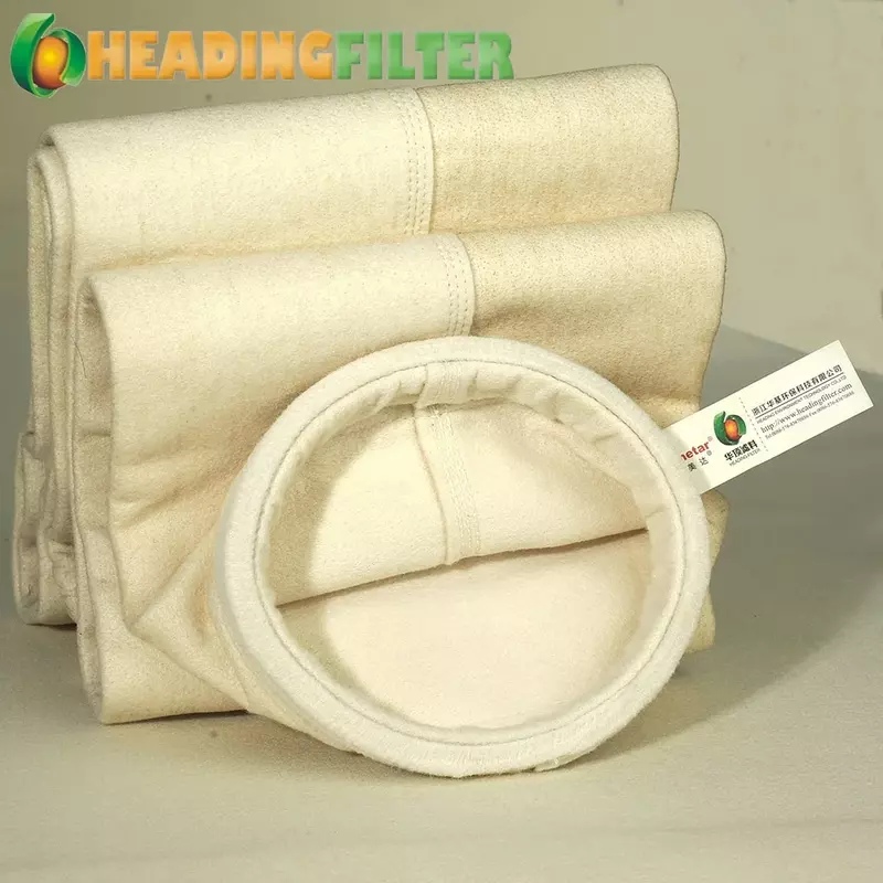 ถุงกรอง PTFE 100% 750gsm ตั้งค่าความร้อนทนต่อการขัดถูถุงแปรงเก็บฝุ่น