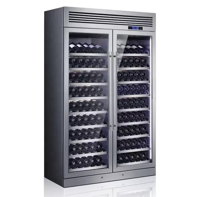Refrigerador comercial do vinho do aço inoxidável, refrigerador do vinho, refrigerador do vinho, completo, 304, 200 garrafas