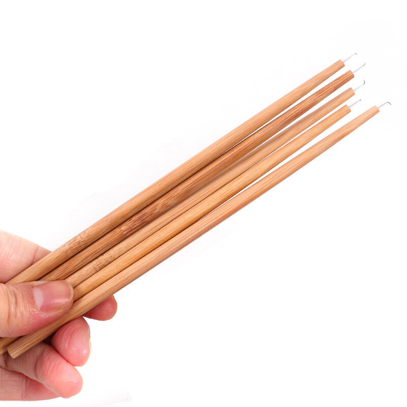 Wooden Handle Ventilating Needles For Wig Making Wig Needle Hooking For Repair Lace Wig & Hairpiece False Beard Making Needle