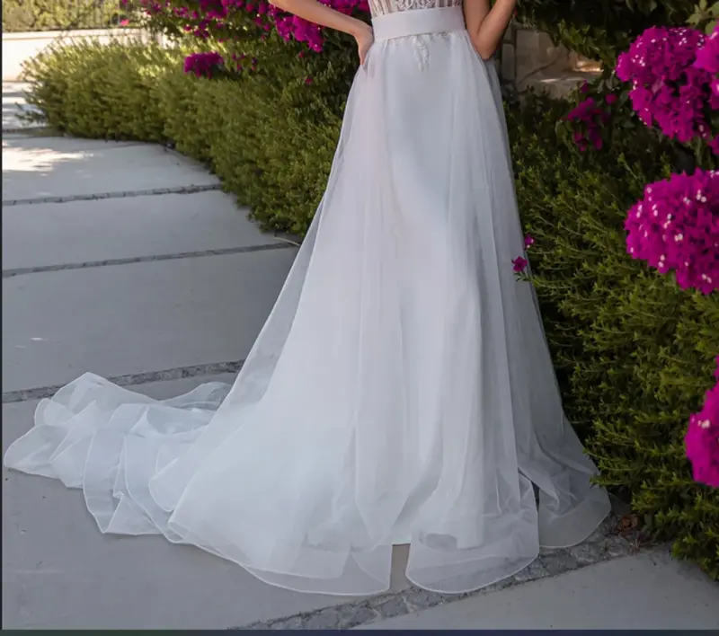 Съемный Свадебный шлейф, съемный шлейф, свадебное платье, свадебное платье со съемным шлейфом, съемная юбка, Индивидуальный размер