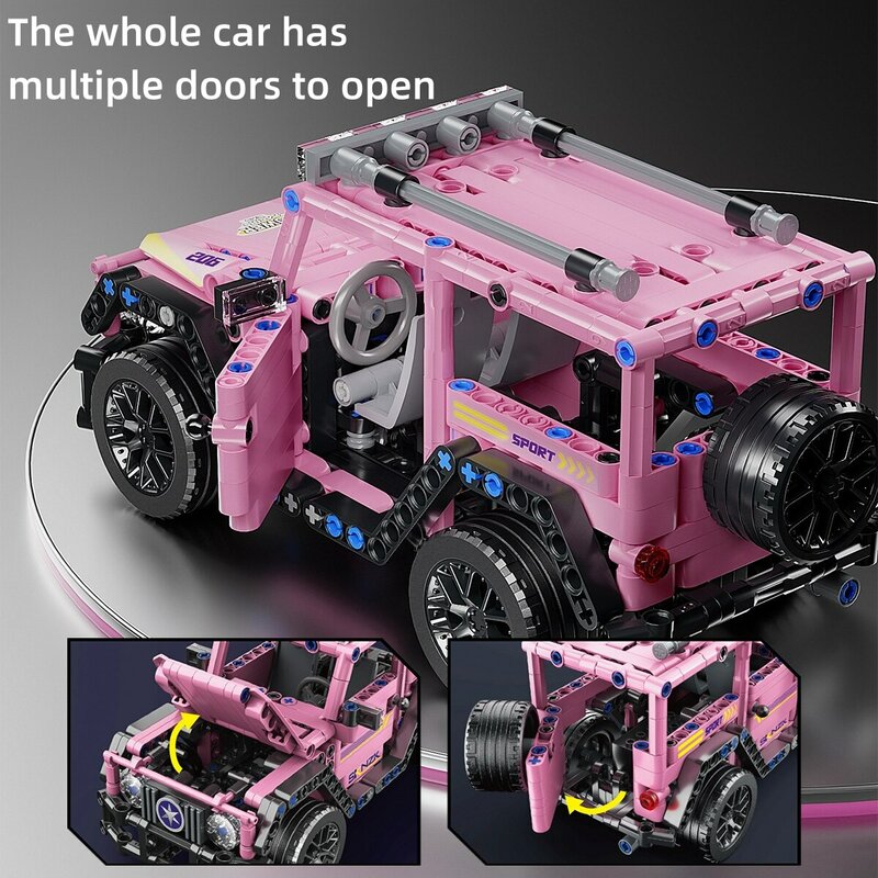 Blocos de construção de veículos de corrida para crianças, City Speed Car, Presente Festivo, Super Racers Bricks Toys, Boy Gift, 485pcs