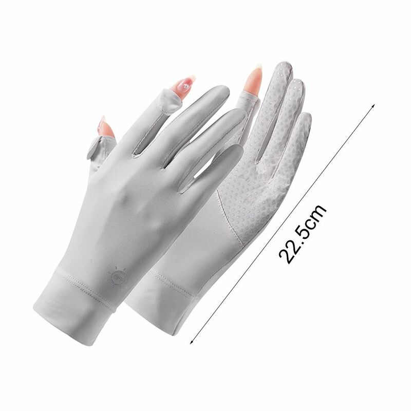 Дышащие женские перчатки с защитой от УФ-лучей для сенсорных экранов, солнцезащитные перчатки, перчатки из вискозы