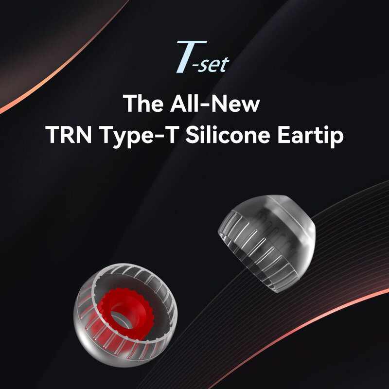TRN-T 이어 팁 실리콘 이어팁, 이중 지지 구조 이어폰, 3 쌍 헤드폰 헤드셋 이어 버드, TRN MT3 Kirin BAX