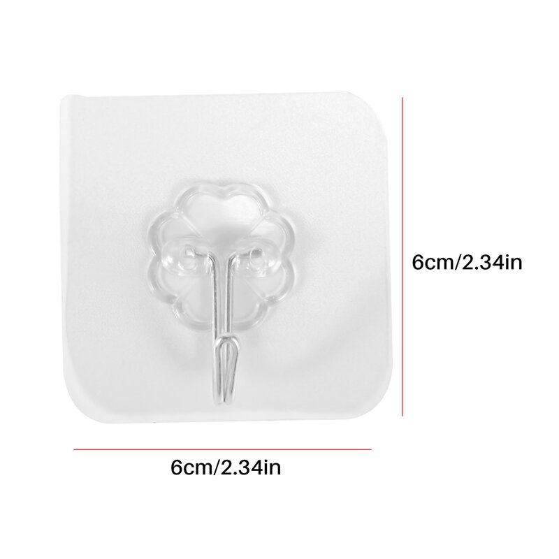 20Pcs Waterproof Self-Adhesive Hook Heavy-Duty Wall Hook Suitable For Home Kitchen Bathroom Punch-Free Strong Hook