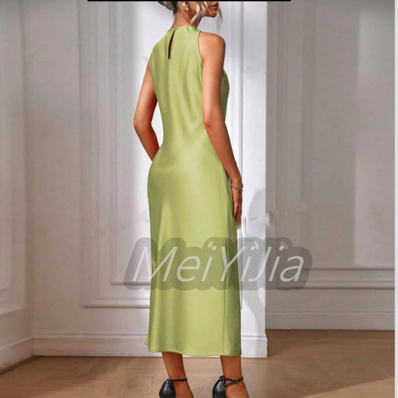 Meiyijia  Evening Dress Saudi  Sleeveless Halter Elegant Simple Aline Arabia  Sexy Evening Birthday Club Outfits Summer 2024