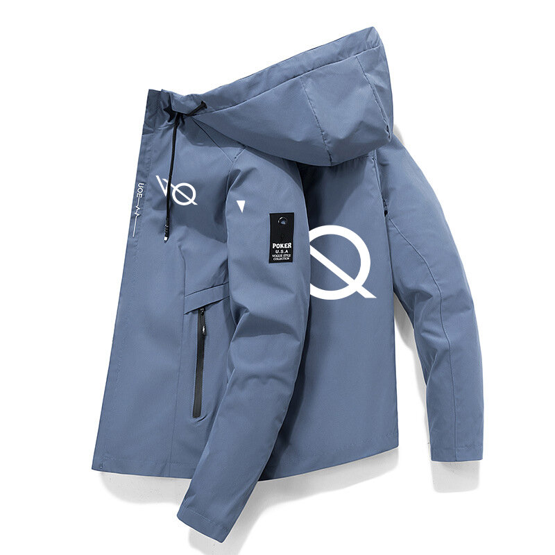 Мужская Осенняя однотонная куртка, модная брендовая Повседневная Уличная одежда, новая модная облегающая спортивная куртка на молнии
