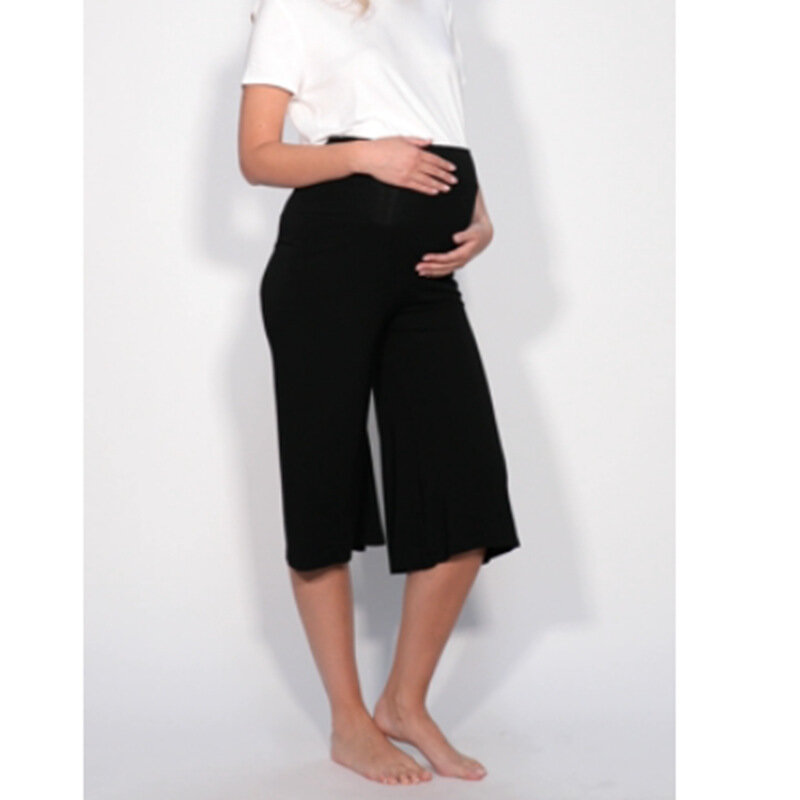 Celana wanita hamil musim panas celana wanita hamil Eropa dan Amerika baru warna Solid Fashion celana Capris wanita hamil