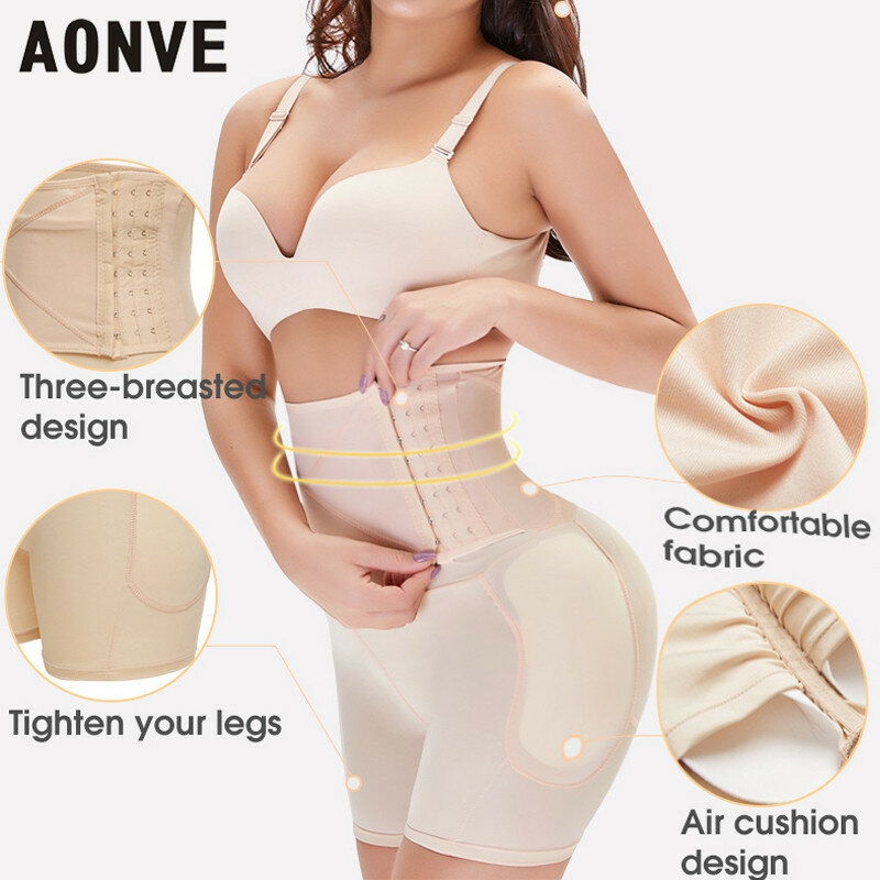 Acolchoado bunda e quadril shapewear mulher escultura bainha emagrecimento perna barriga controle cueca cintura alta calcinha para apertar barriga