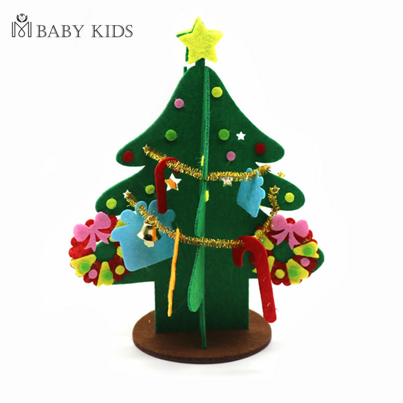 子供のための3Dフェルト木のおもちゃ,クリスマスのテーマ,幼稚園,工芸品,雪だるま,教育,装飾,子供のためのギフト