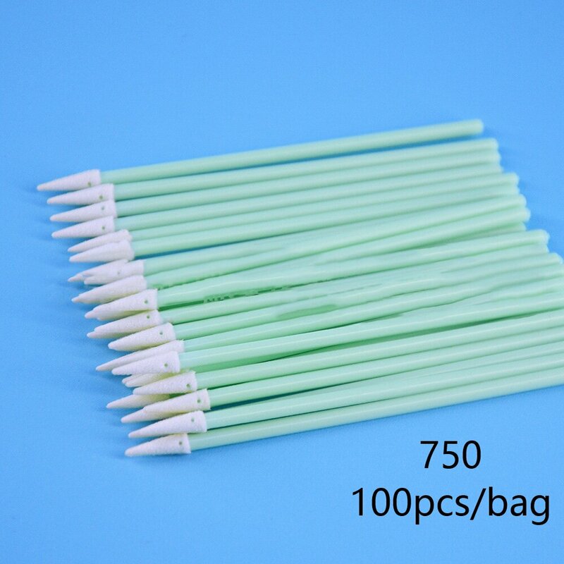 100pcs Industry Cotton Micro Swab Cleaning Tools Nonwoven Anti-static Dust Off for Lens Protective Window Fiber Laser Head