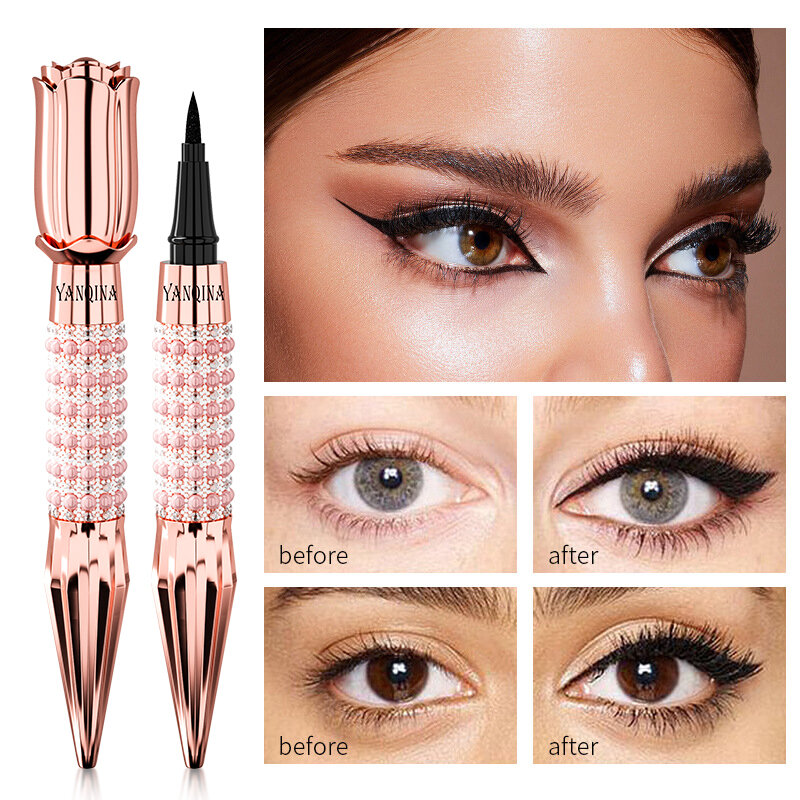 Liquid Eyeliner Pen Waterproof Black Long-Lasting Eye Liner Pencil Thick Quick-Dry Cosmetics Makeup Tool