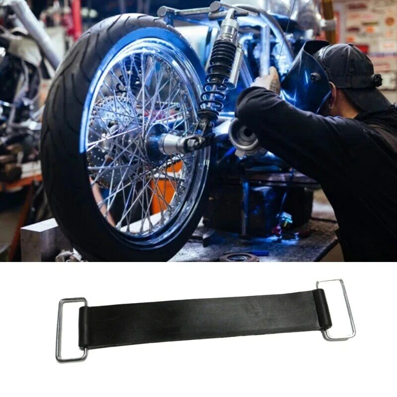 Correas banda para batería motocicleta, soporte fijo, cinturón vendaje elástico, color negro