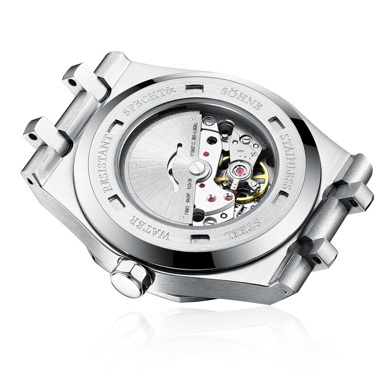 Specht & sohne自動機械式腕時計、男性用、ラバーストラップ、日本のmiyota 8215、movtスポーツウォッチ、新着、40mm、2024