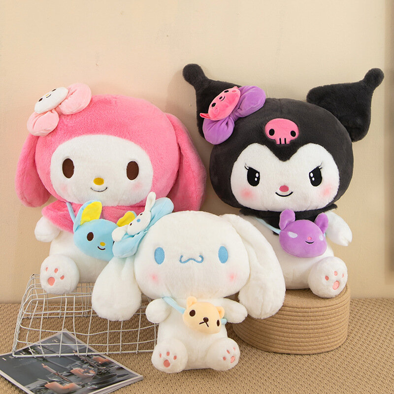 New 36/46cm Kawaii Sanrio Kuromi My Melody Cinnamoroll Plush Toys Doll Pillow Anime Cartoon Room Decoration Dolls Kids Gifts