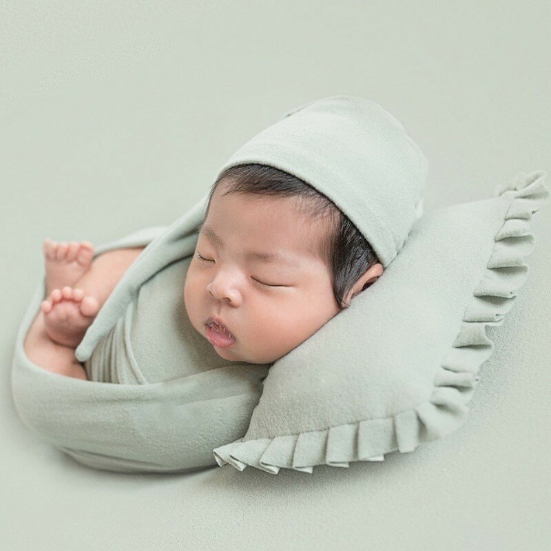 Newborn Growth Commemorative Shooting Set Baby Party Gifts Souvenirs Children's Pillows Wrapped Cloth Hats  Photograph Props