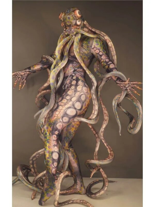 Octopus Lifelike Jumpsuit Halloween Costume  Ocean style Cosplay  Stage Performance Dancer Festival Outfits  show cloth