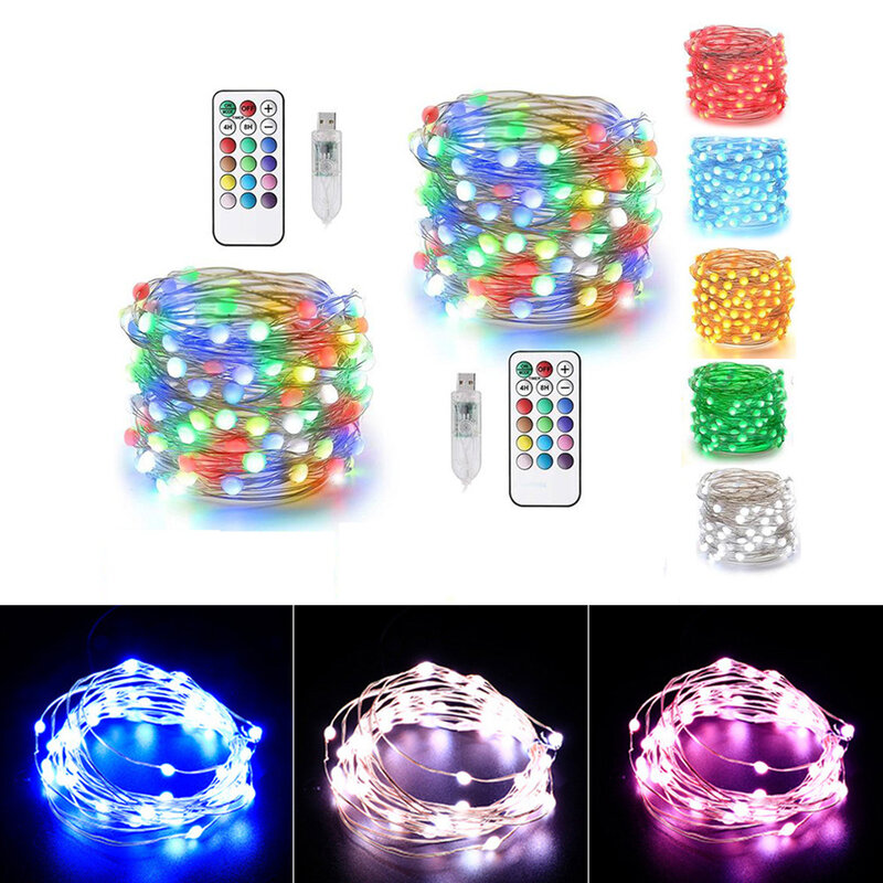 Dazzling Color Changing Christmas Lights  Remote Control LED Fairy Lights  USB Plug in String Lights for Festive Displays