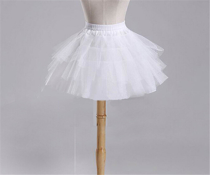 Brand New Children Petticoats for Formal/Flower Girl Dress 3 Layers Hoopless Short Crinoline Little Girls/Kids/Child Underskirt