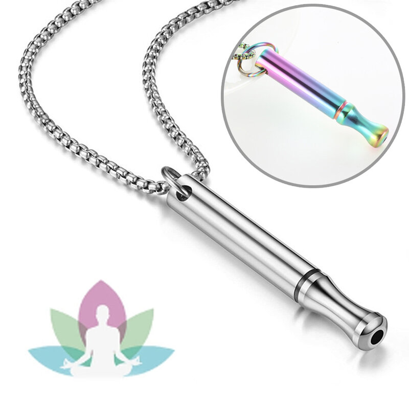 Stress Anxiety Necklace Mindfulness Breathing Tool Natural Calming Relief Chain Breathlace Necklaces Quit Smoking Anxiety Relief