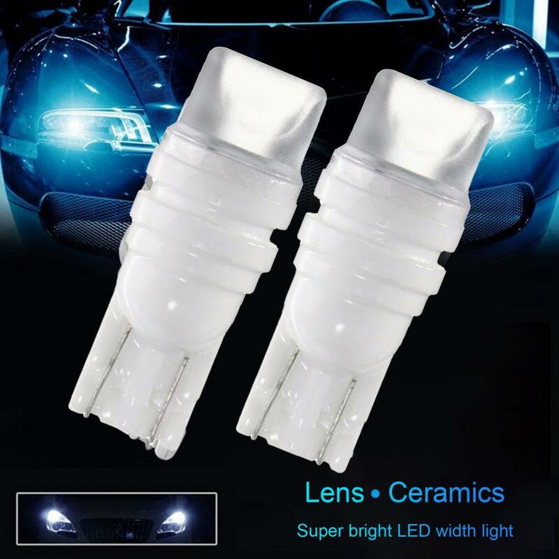 2Pcs T10 License Plate Lamp Multifunctional High Brightness LED 12V 0.6W Car Ceramic Width Reading Light for Auto