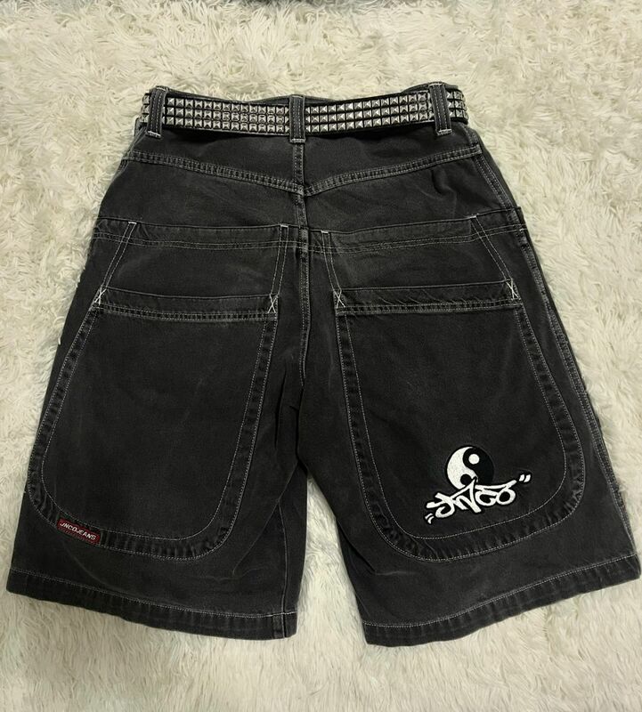 Pantalon de skateboard Harajuku Y2K pour hommes, grands objectifs ultimes, PO gy jeans, streetwear rétro gothique, vêtements à jambes larges, nouveau, 2024