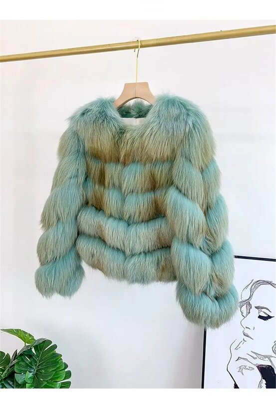 Luxury western style Mao Mao imitazione pelliccia di volpe cappotto corto da donna 2023 autunno e inverno nuova giacca invernale addensata.
