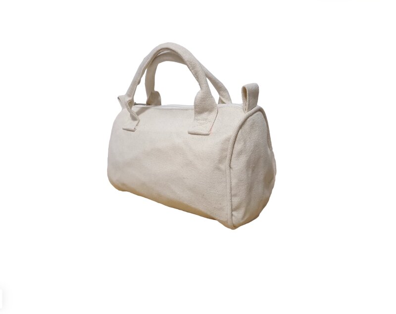 Crossbody Portable Canvas Bag Printed Logo Shoulder Bag DIY Zipper Gift Bag Cylinder Bag Backpack Custom Coin Purse Storage Bag
